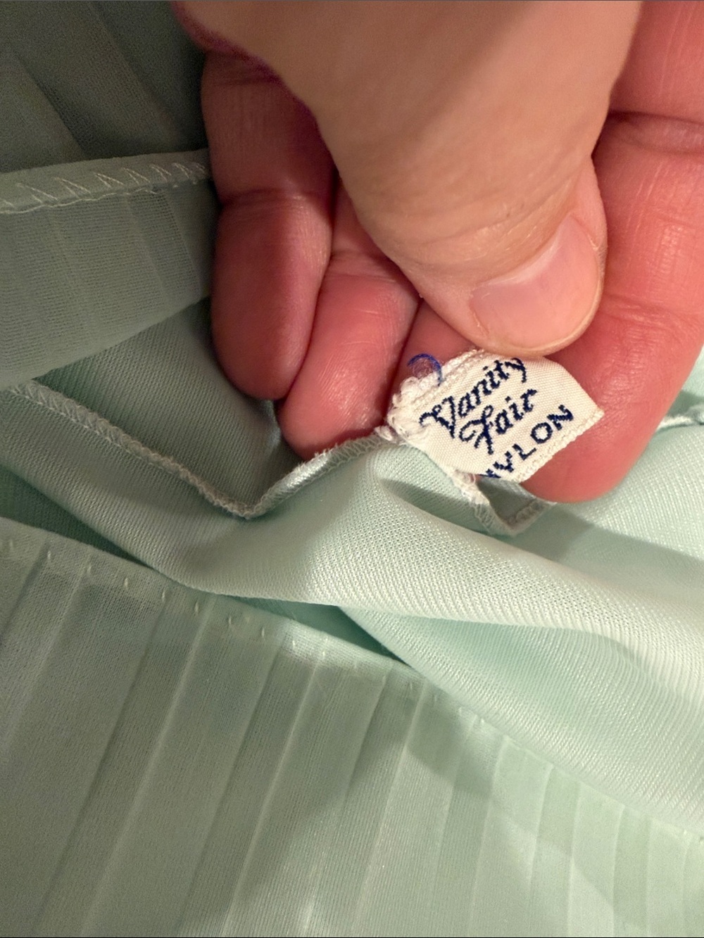Vanity Fair Vintage Nightgown Mint Green Size 34 - Picture 3 of 5